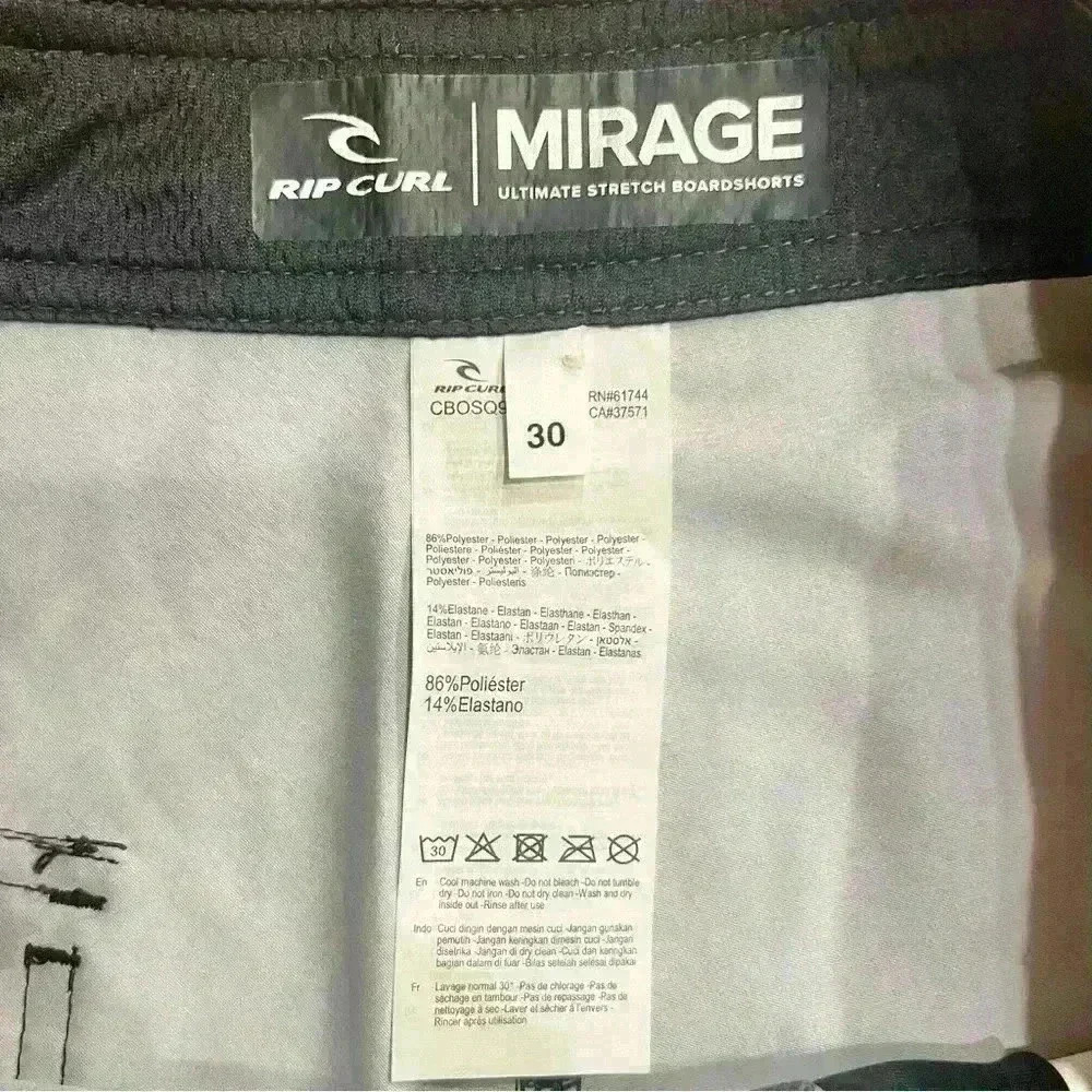 Rip Curl Men’s Mirage Resin Board Shorts In Washed Aqua Size 30 - Picture 15 of 15